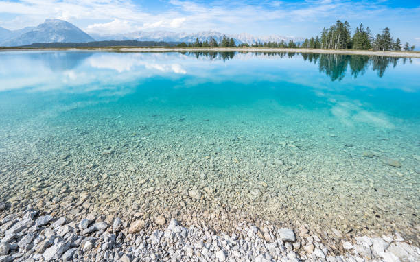 istock Mountain lake landscape view 1275792508