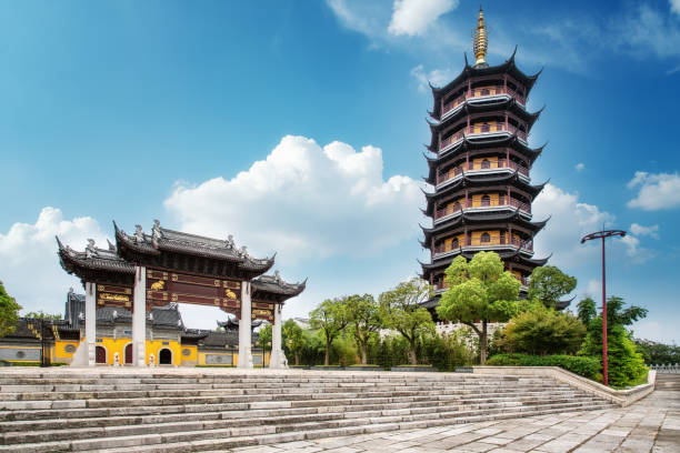 istock Ancient architecture landscape of Nanshan Temple in Taizhou 1275792819