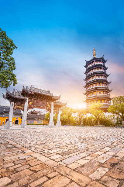 istock Ancient architecture landscape of Nanshan Temple in Taizhou 1275793498