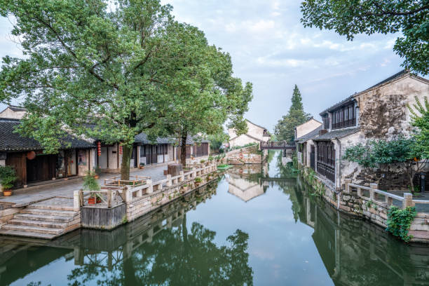 Ancient architectural landscape of Dangkou ancient town in Wuxi Ancient architectural landscape of Dangkou ancient town in Wuxi wuxi photos stock pictures, royalty-free photos & images