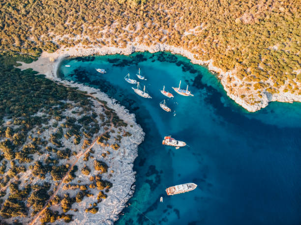 istock Aerial View Aquarium Bay at Bodrum 1275798956