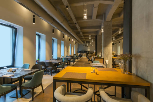 istock Interior of a hotel lounge restaurant 1275799324