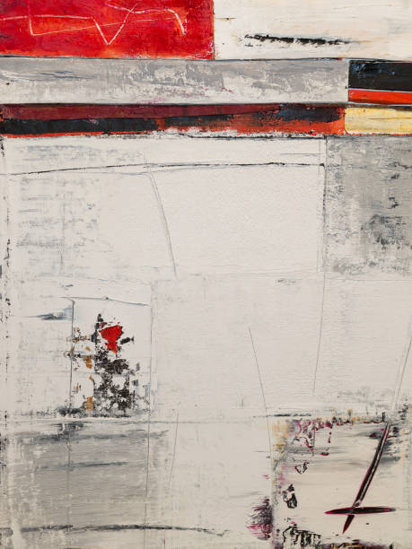 Paint on Canvas: Abstract Art in White , Black and Grey Hues - Background