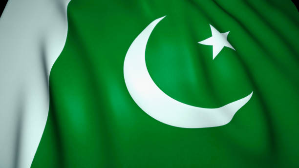 istock Waving realistic Pakistan flag background. 3d illustration 1275804793