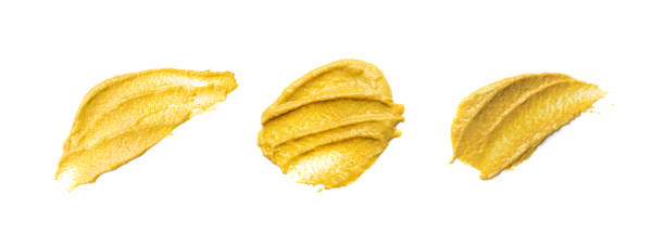 istock Mustard Sauce Splash Isolated, Smeared Dijon Honey Cream 1275809027