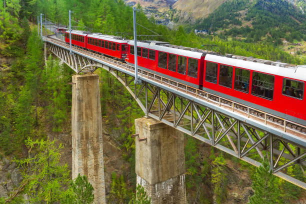 istock Zermatt, Switzerland. Gornergrat train on bridge 1275814327