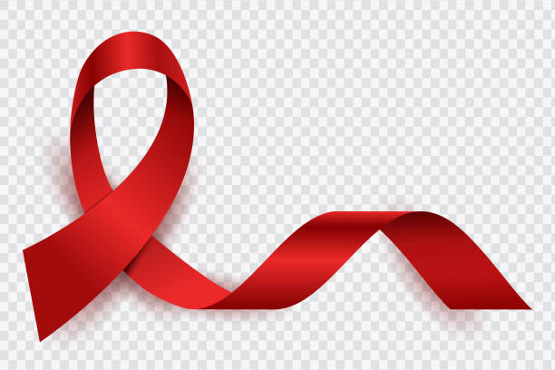 aids kırmızı kurdele. dünya aids gün vektör izole sembolü - world aids day stock illustrations