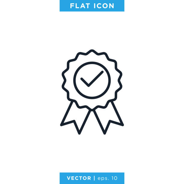 nagroda medal icon vector logo design template. edytowalny eps 10. - medal stock illustrations