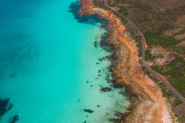 Cape Naturaliste Coastal Adventure Amazing aerial image of the Western Australian coastline. western australia photos stock pictures, royalty-free photos & images
