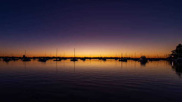 Sunrise over the river in Freshwater Bay, Peppermint Grove
