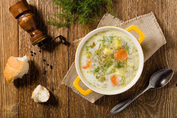 istock Traditional cucumber soup with pickled cucumbers. 1275821060
