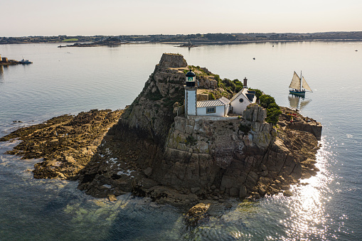 Lighthouse in Ile Louet Brittany France