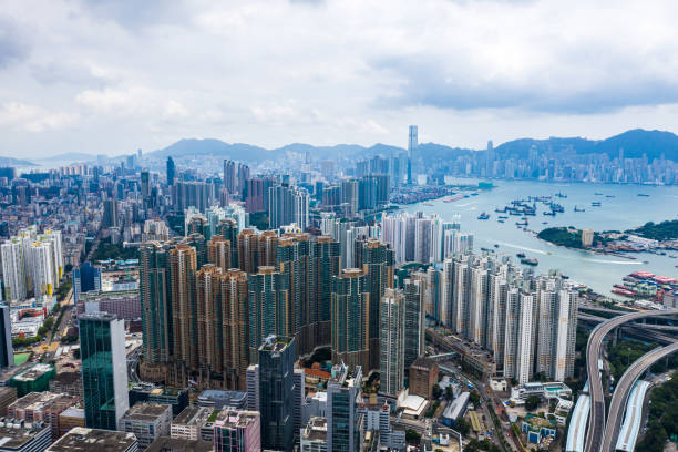 istock Drone view of Tsuen Wan urban area 1275828194