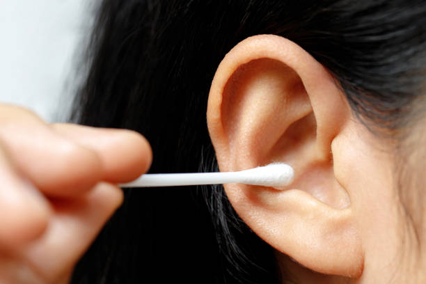 istock Women are using Cotton Bud,She has an earache 1275828997