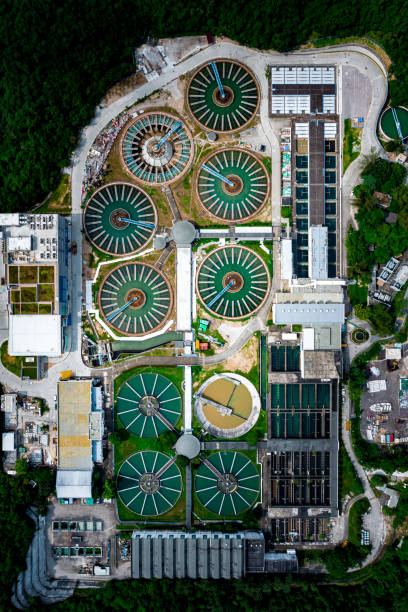 istock Drone view of Sha Tin Water Treatment Works 1275830450