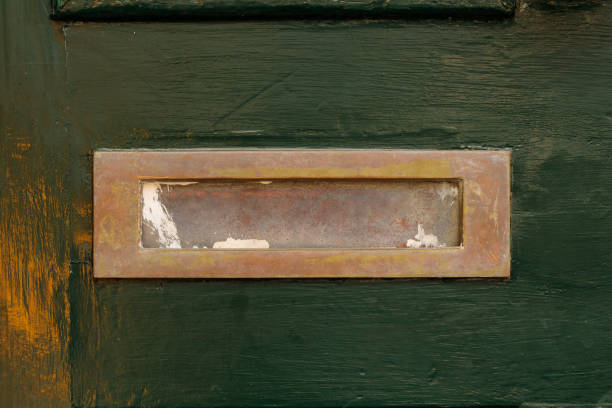Paris, France: Ornate Antique Door Pull, Old Green Door Close-Up