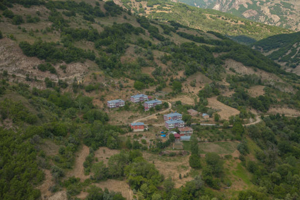 A Village On Dersim Tunceli Mountains Pulumur, Tunceli - July 7, 2020 This village is on 1650m altitude and 65 km far from city center. And there is live nearly people. There is a old school but it is close. Because population contens adult and old people. tunceli stock pictures, royalty-free photos & images