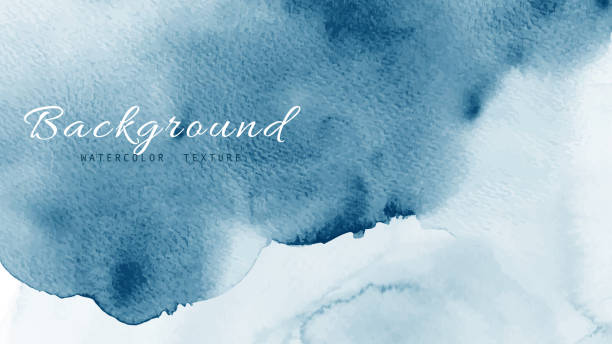 istock Creative abstract background with shapes of blue watercolor 1275838052