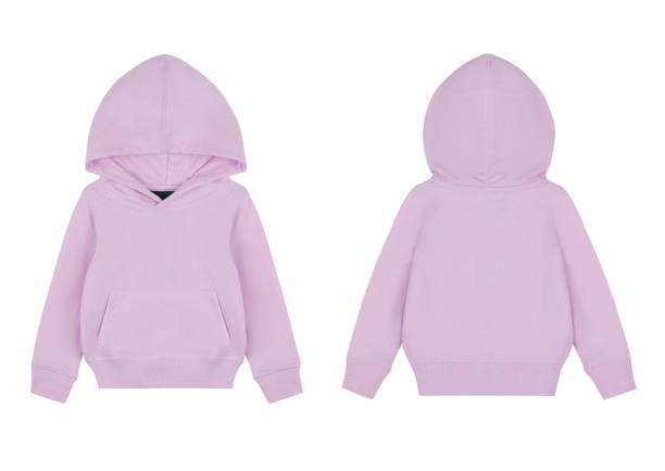 istock Purple kid's sweatshirt with a hood 1275839340