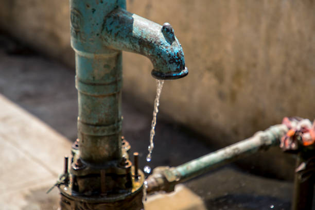 istock Indian hand pump using to suck and bring ground 1275843552