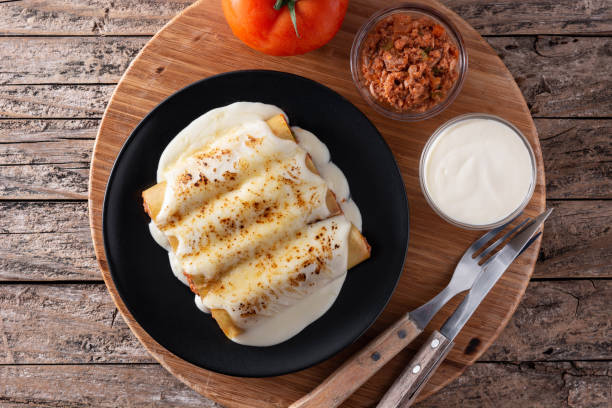 istock Delicious meat cannelloni pasta 1275848727