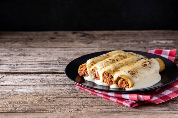 istock Delicious meat cannelloni pasta 1275848744