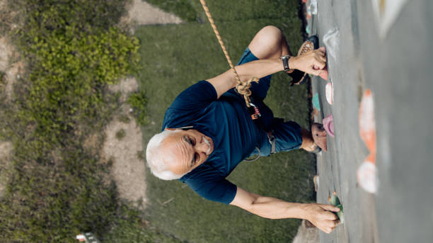 istock Senior man training sport climbing 1275848821