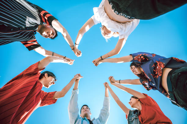 istock Generation Z teens embracing and sharing happy moments together 1275850369