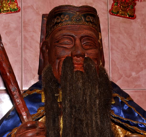 istock Traditional wooden statue at a Chinese temple 1275855793