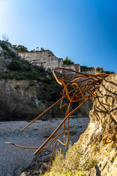 Malpasset Dam ruins Frejus, France Malpasset Dam Disaster ruins Frejus, Esterel mountains France 1950 1959 stock pictures, royalty-free photos & images