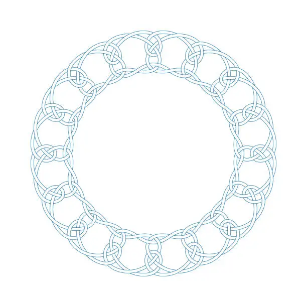 Vector illustration of Circular pattern of Medieval style(Celtic knot)