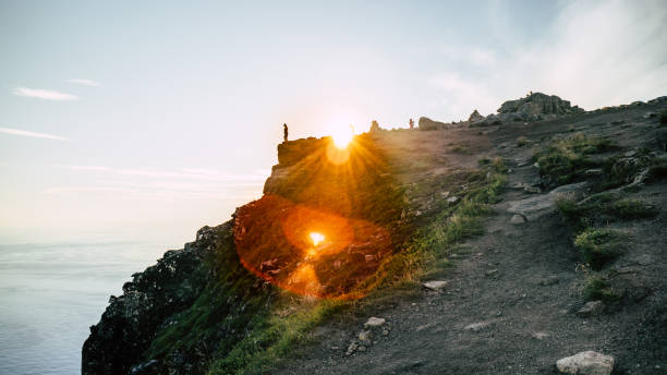 istock Panoramic view of colorful sunrise in mountains 1275867263