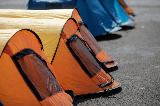 istock Tents on the pavement during a protest 1275870159