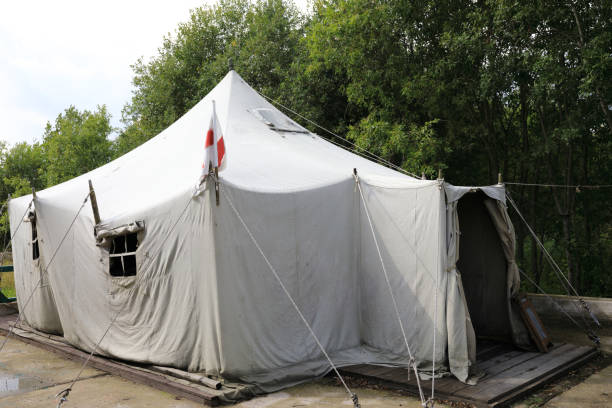 istock Tent military hospital 1275871819