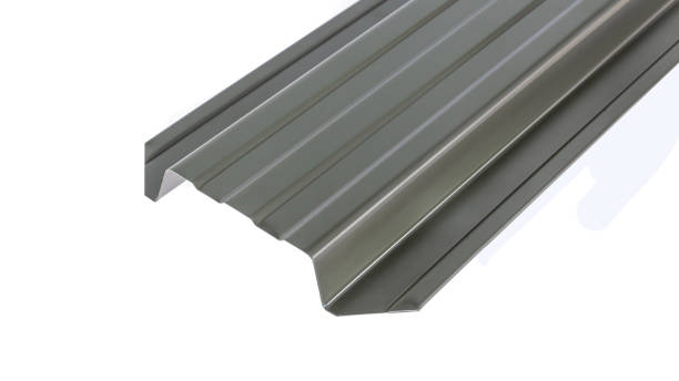 istock Blockhouse rails for fence colored colorful metal profile elements isolated 1275873393