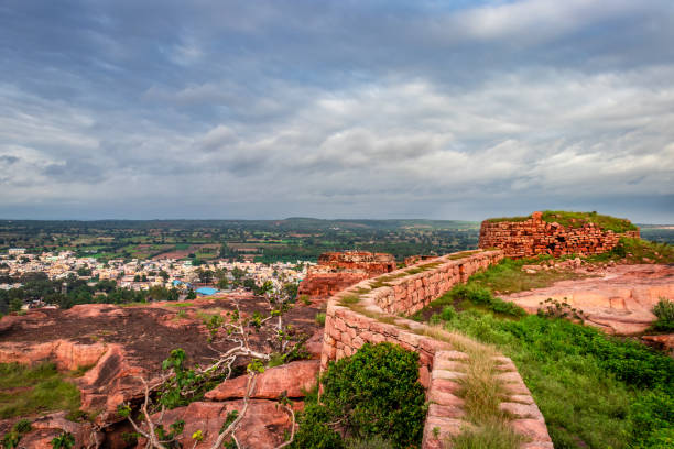 istock ancient fort architecture with leading trails and amazing sky from flat angle sho 1275876881