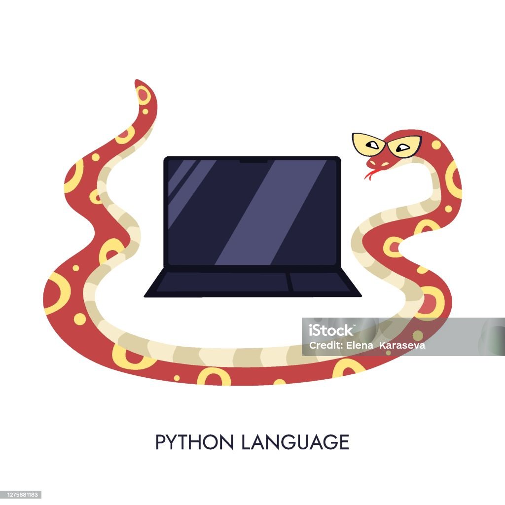 Python Code Language Sign Programming Coding And Developing Concept ...