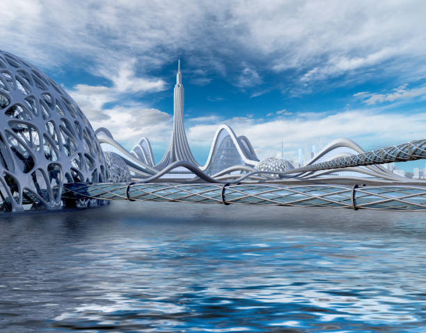 istock Aquatic city architecture 1275881538
