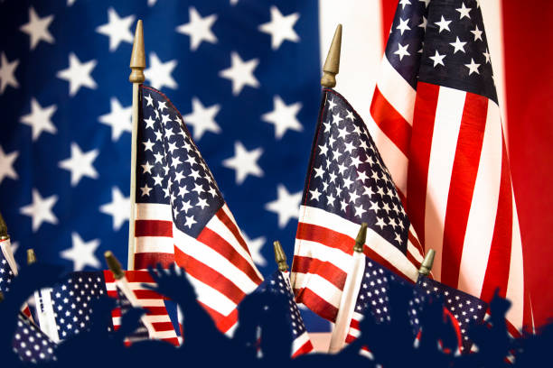 American Flag flies freely over America.