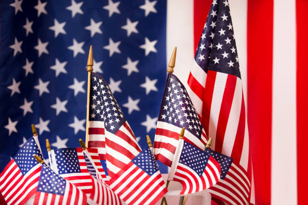 istock American Flag flies freely over America. 1275958038