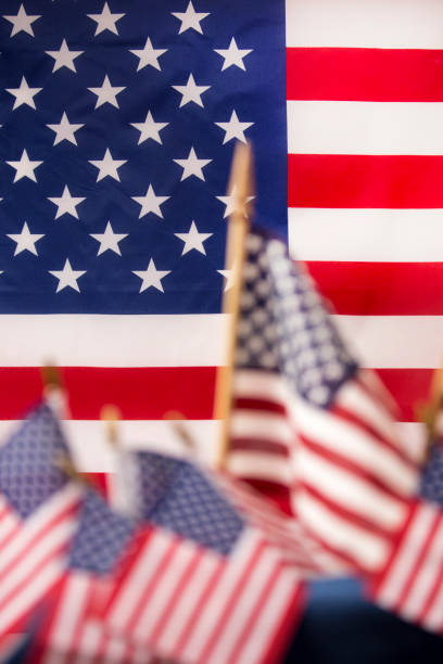 istock American Flag flies freely over America. 1275959361