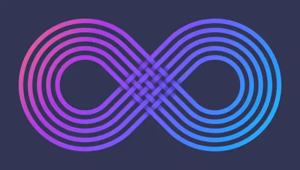 Vector illustration of Infinity Symbol Shape