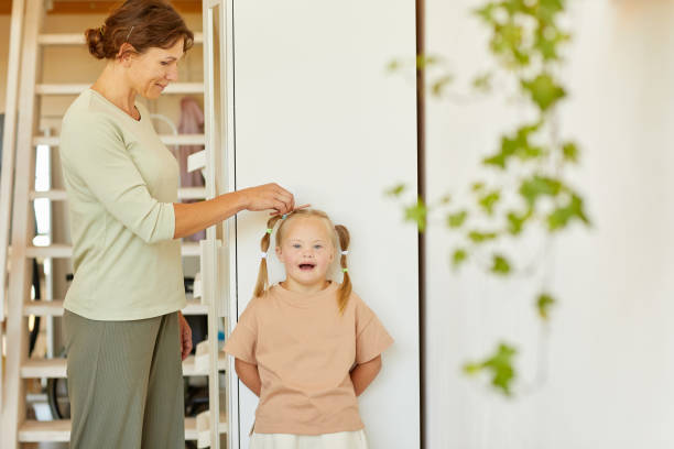 istock Cute Pigtails for Girl with Down Syndrome 1276057664