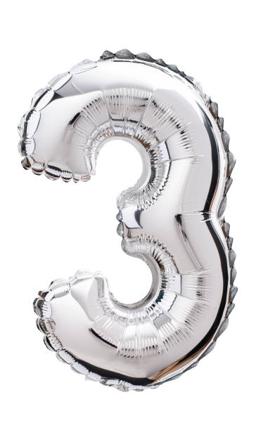 istock Mylar balloon number 3 silver color isolated on white 1276116588