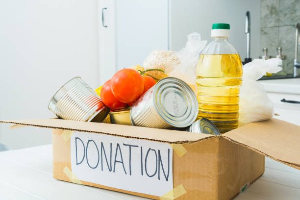 istock Help for people in quarantine time. Charity and donation concept 1276122528