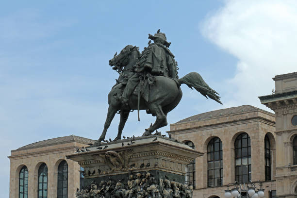 istock Vittorio Emanuele II monument on piazza Duomo in Milan 1276149970