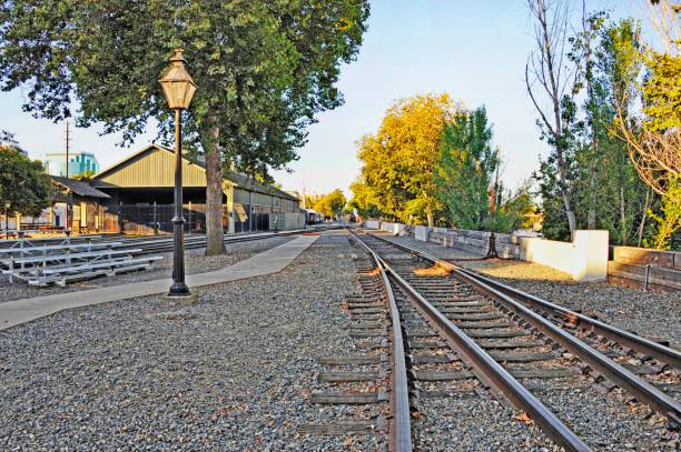 istock Old Town Sacramento Railroad Yard and Tracks 1276239160