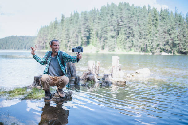 istock Backpacker Photographic Nature And Vlogging. 1276258740