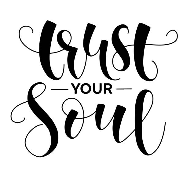 Trust Your Soul Black Calligraphy Isolated On White Background