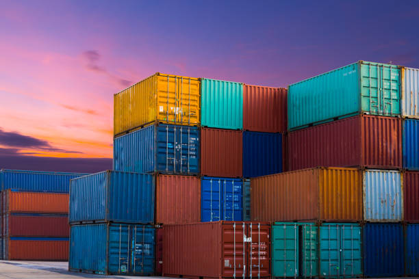 istock Industrial Container yard for Logistic Import Export business 1276371589